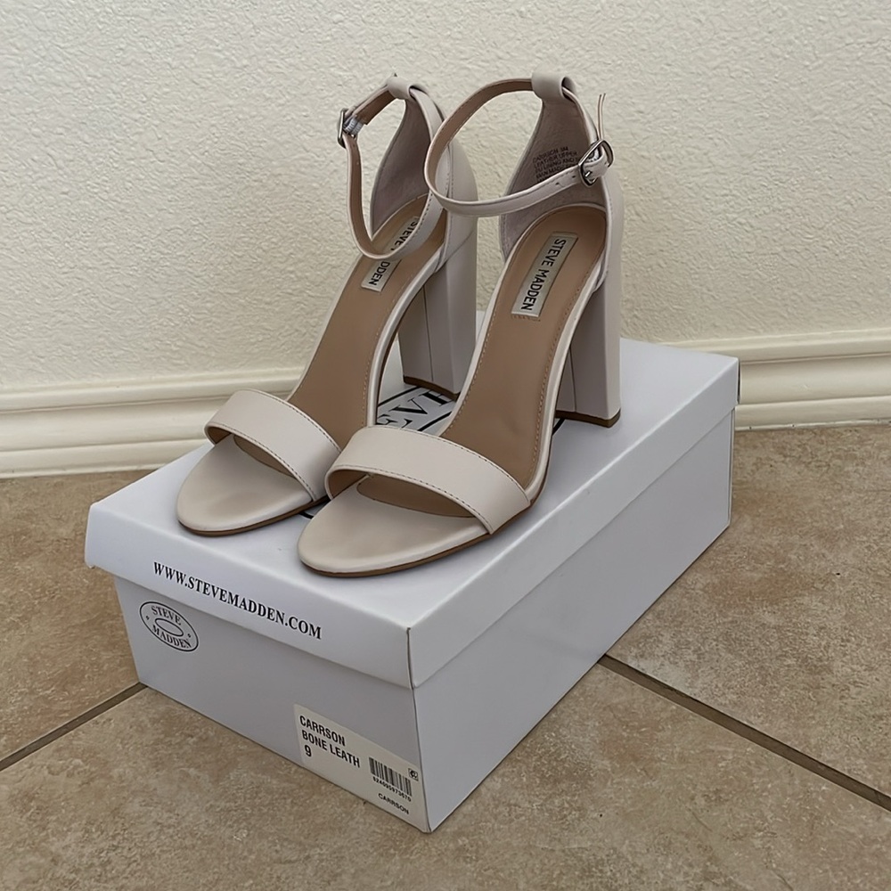 Steve Madden Carrson Bone Leather 4” Heels